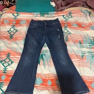 Women's Blue Flared Jeans